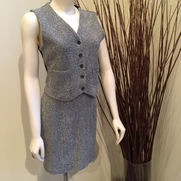 Tweed Knit Skirt and Vest Set - Picture 8 of 15